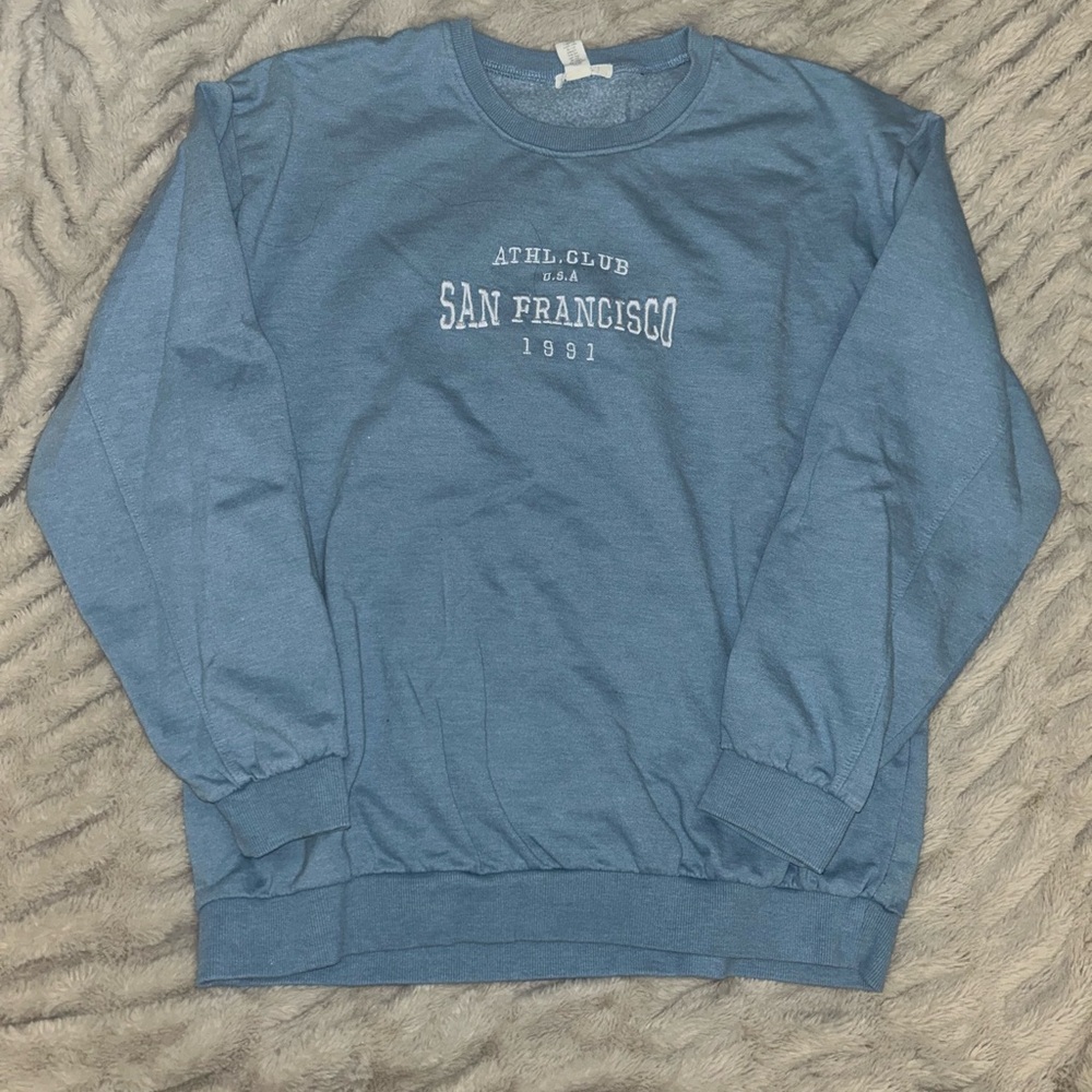 FULL TILT San Francisco Embroidered Womens Crewneck Sweatshirt